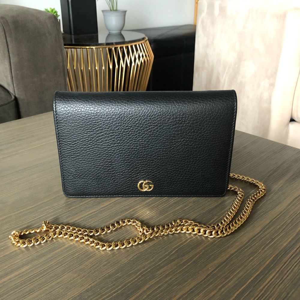 Gucci Petite Marmont Wallet on a Chain